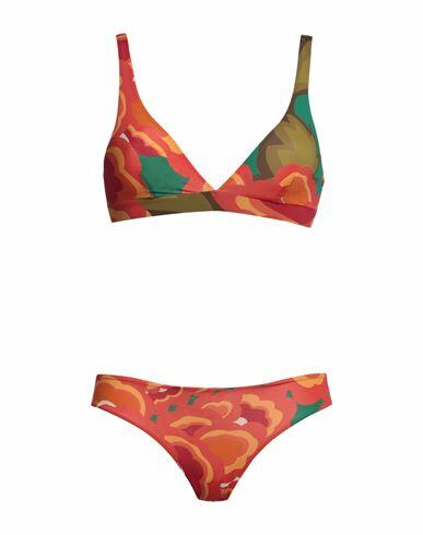 Siyu Woman Bikini Tomato red Polyamide, Elastane Cover