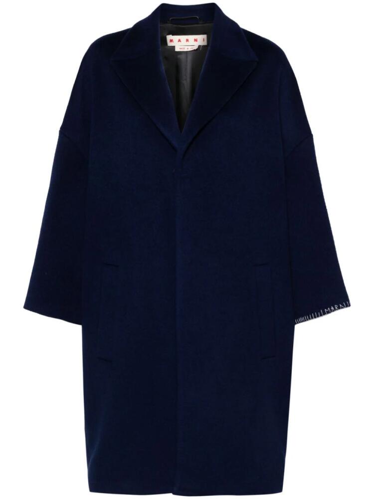 Marni felted midi coat - Blue Cover