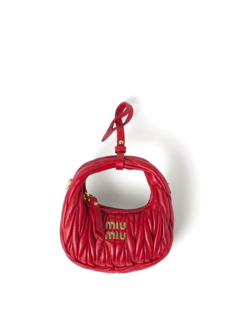 Miu Miu mini Wander matelassé crossbody bag - Red Cover