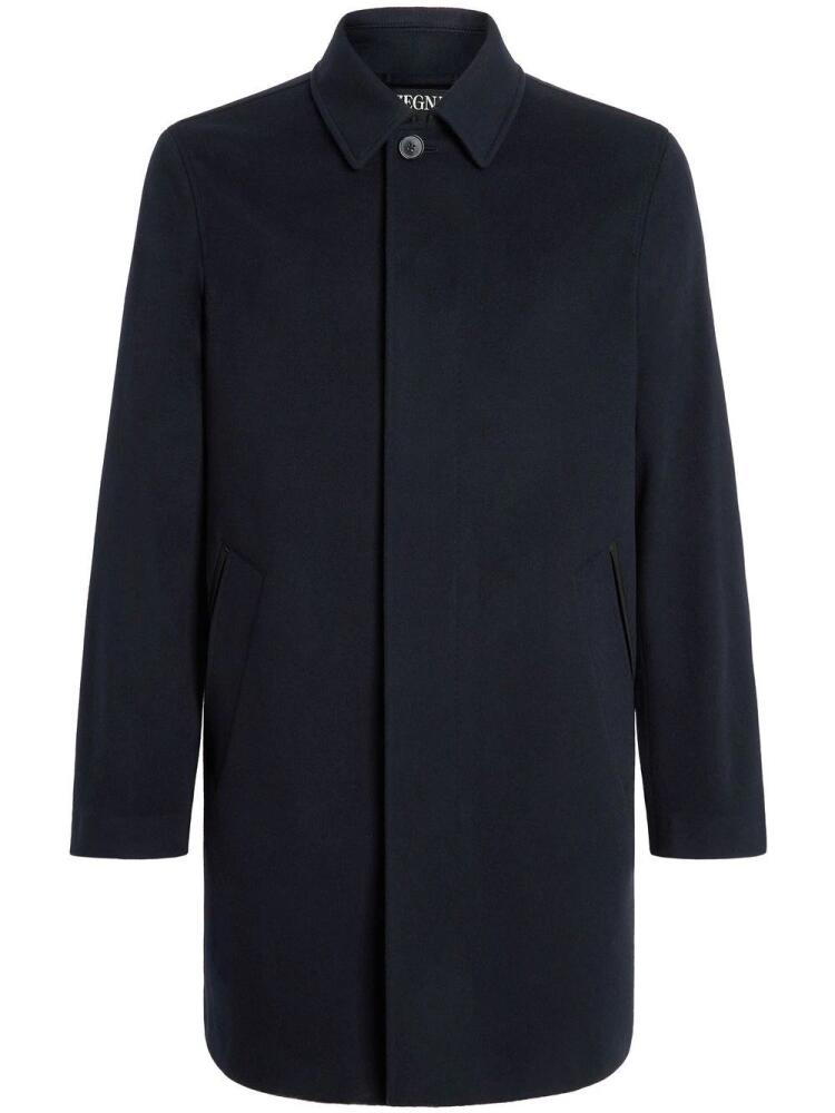 Zegna wool trench coat - Black Cover