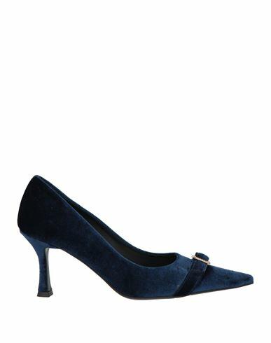 Ovye' By Cristina Lucchi Woman Pumps Midnight blue Textile fibers Cover