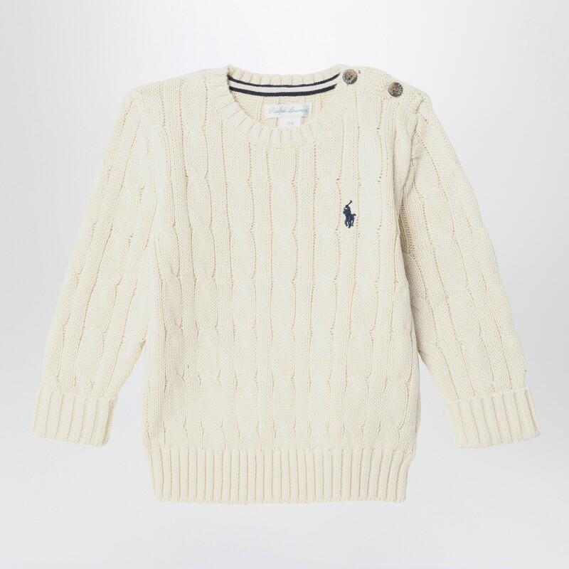 Polo Ralph Lauren Cream-coloured cotton cable-knit sweater Cover