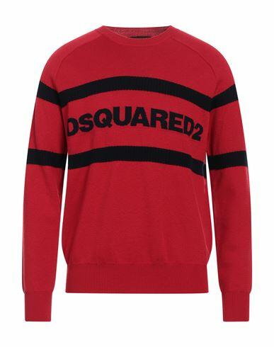 Dsquared2 Man Sweater Red Wool Cover