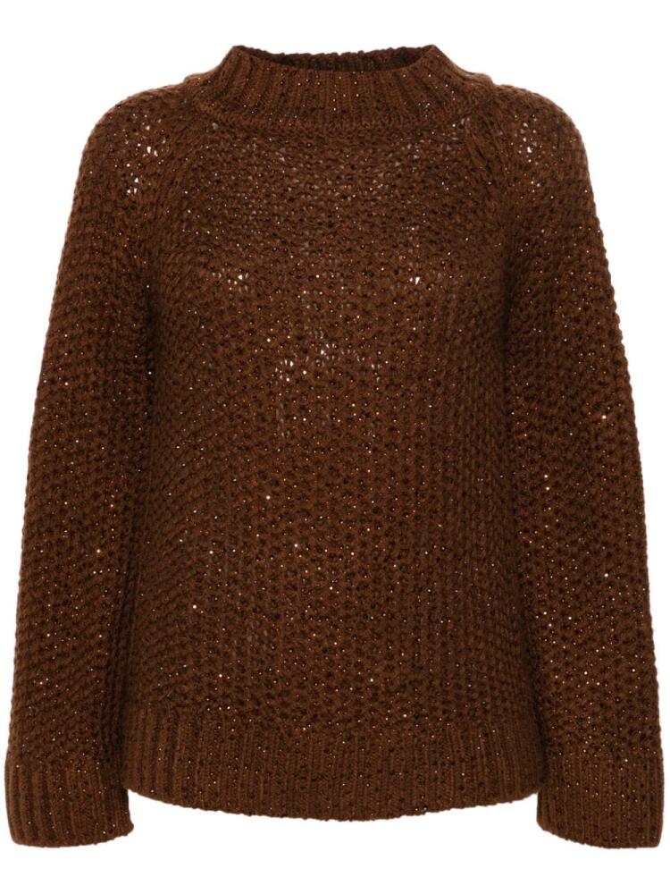 Ermanno Scervino crystal-embellished jumper - Brown Cover