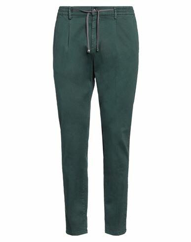 Cruna Man Pants Dark green Cotton, Elastane Cover