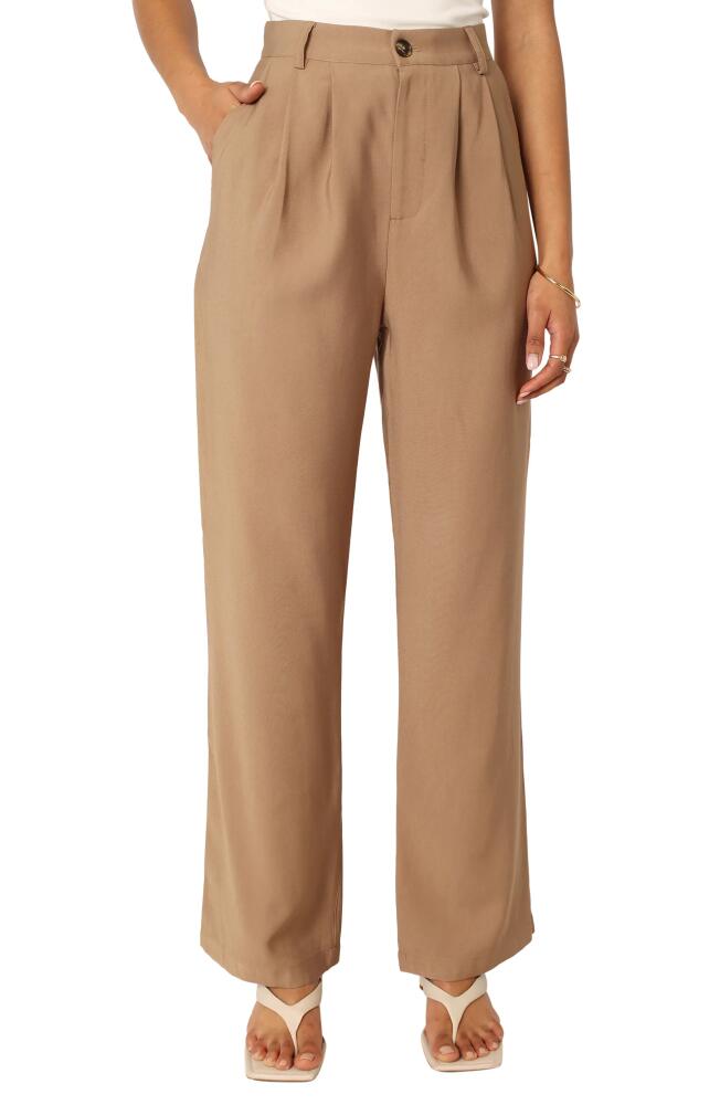 Petal & Pup Noelle High Waist Straight Leg Pants in Light Brown Cover