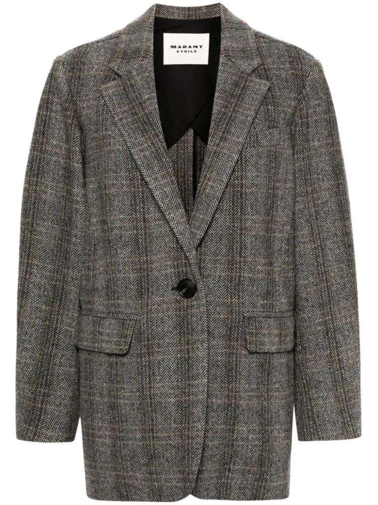 MARANT ÉTOILE Adilinko herringboned blazer - Grey Cover