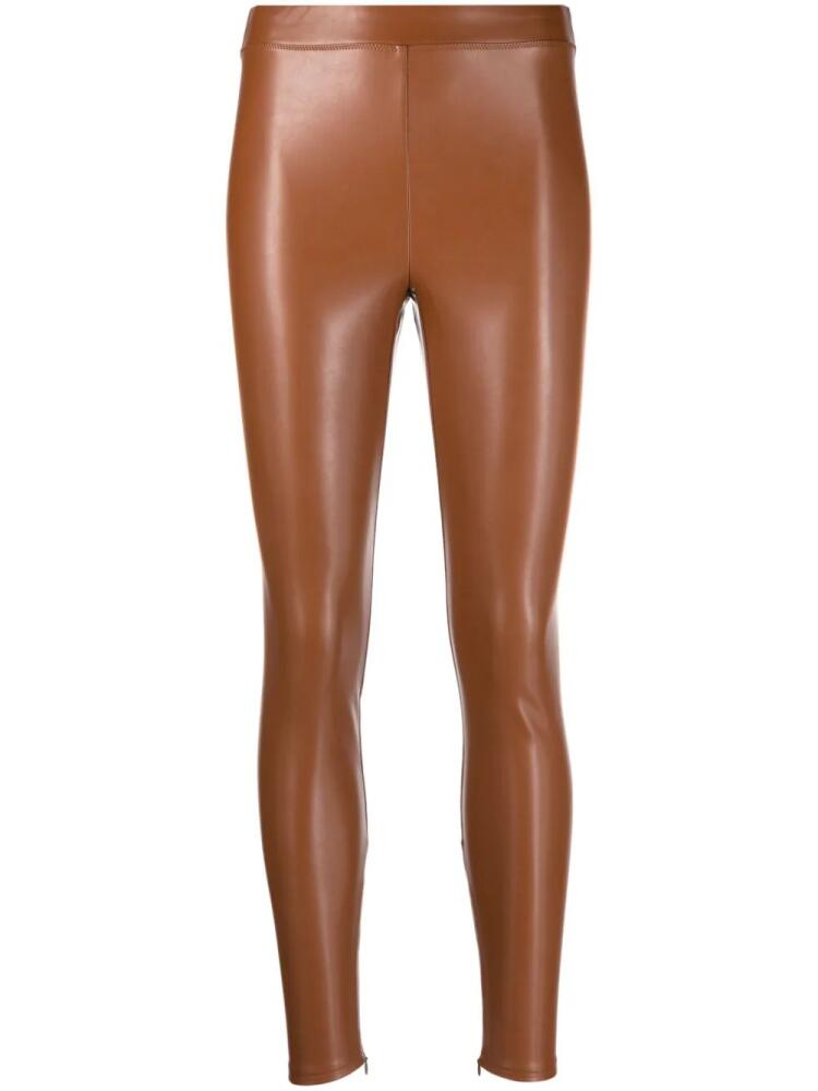 Michael Michael Kors ankle-zip faux-leather leggings - Brown Cover