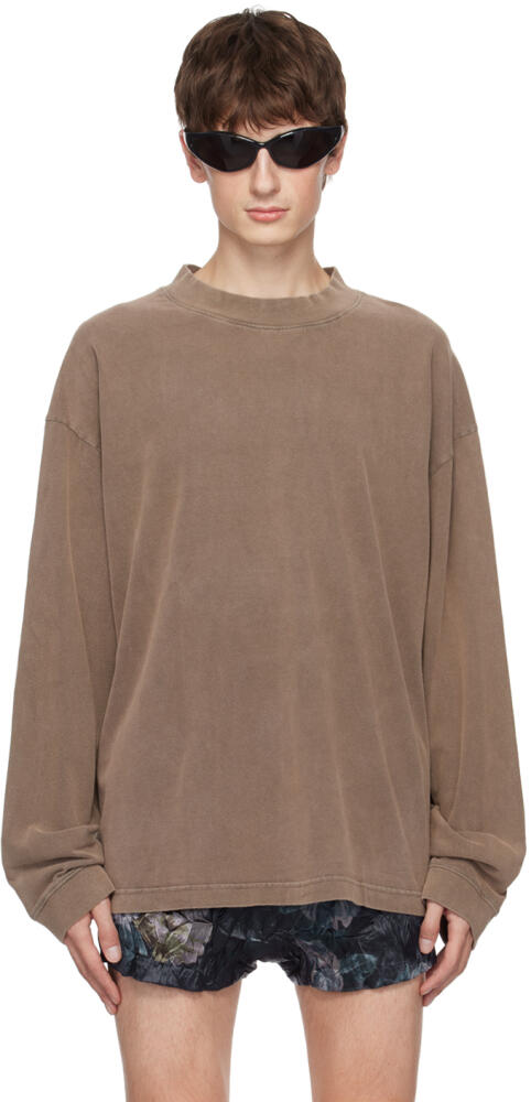 Acne Studios Brown Patch Long Sleeve T-Shirt Cover