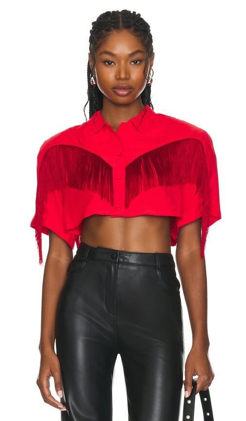 FIORUCCI Fringed Shirt in Red Cover