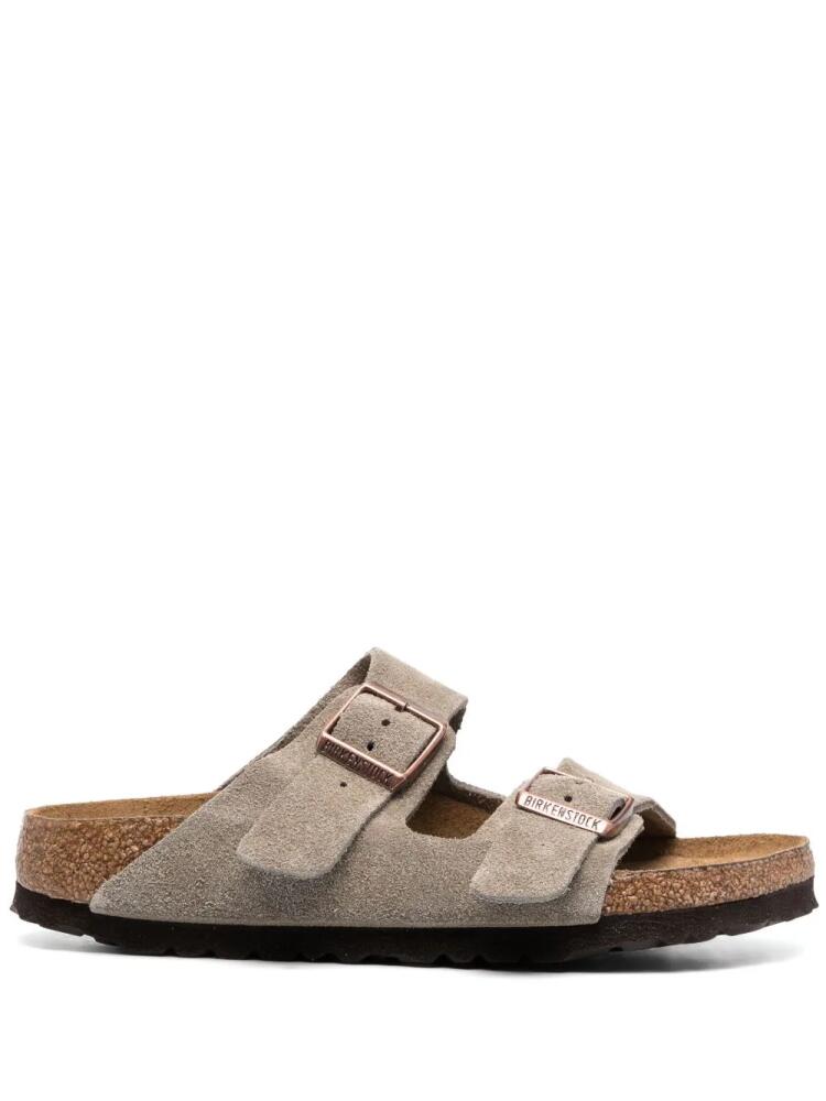 Birkenstock buckle-fastening suede slides - Brown Cover