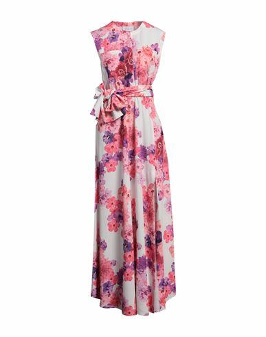 Gaëlle Paris Woman Maxi dress Pink Cotton, Elastane Cover