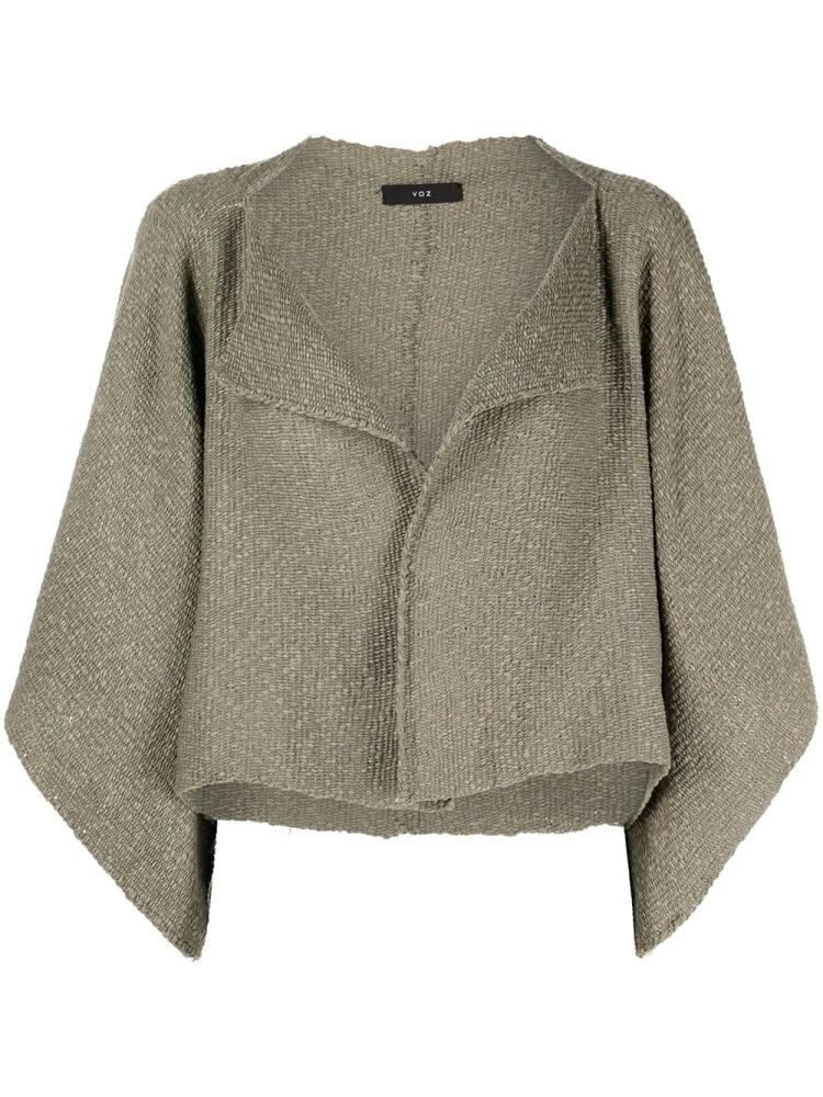 VOZ cropped knitted bolero - Grey Cover