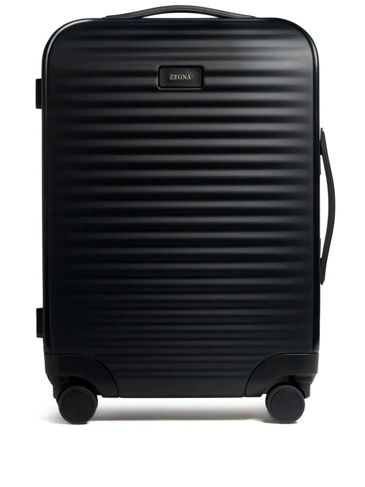 Zegna logo-appliqué suitcase - Black Cover