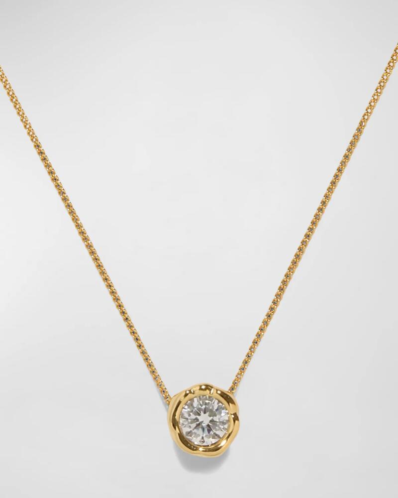 Alexis Bittar Asterales Gold Molten Cubic Zirconia Solitaire Necklace Cover