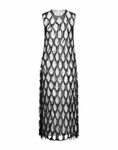 Maison Margiela Woman Maxi dress Black Silk, Elastane, Acetate, Polyamide Cover