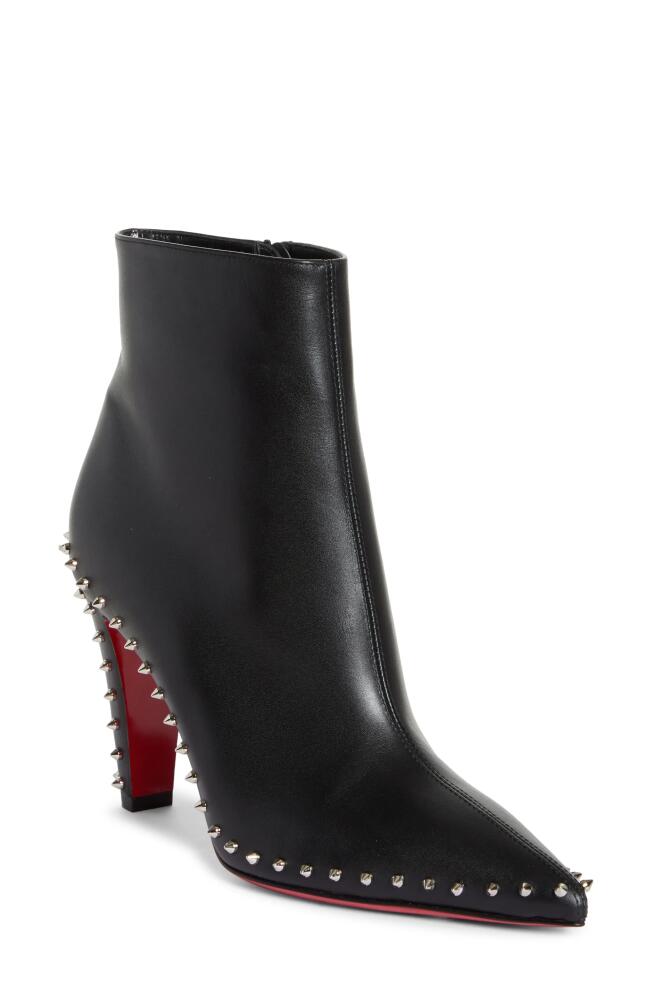 Christian Louboutin Vidura Studded Pointed Toe Bootie in Bk01 Black Cover