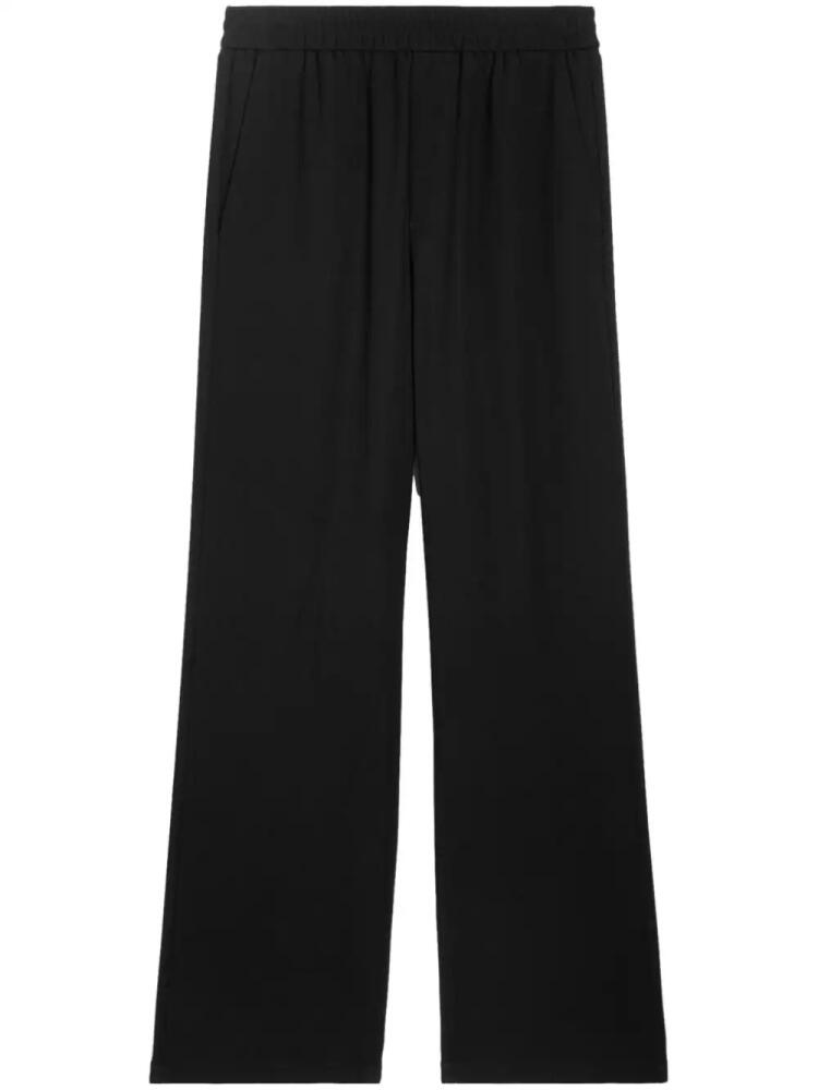 AMI Paris Ami de Coeur-appliqué wide-leg trousers - Black Cover