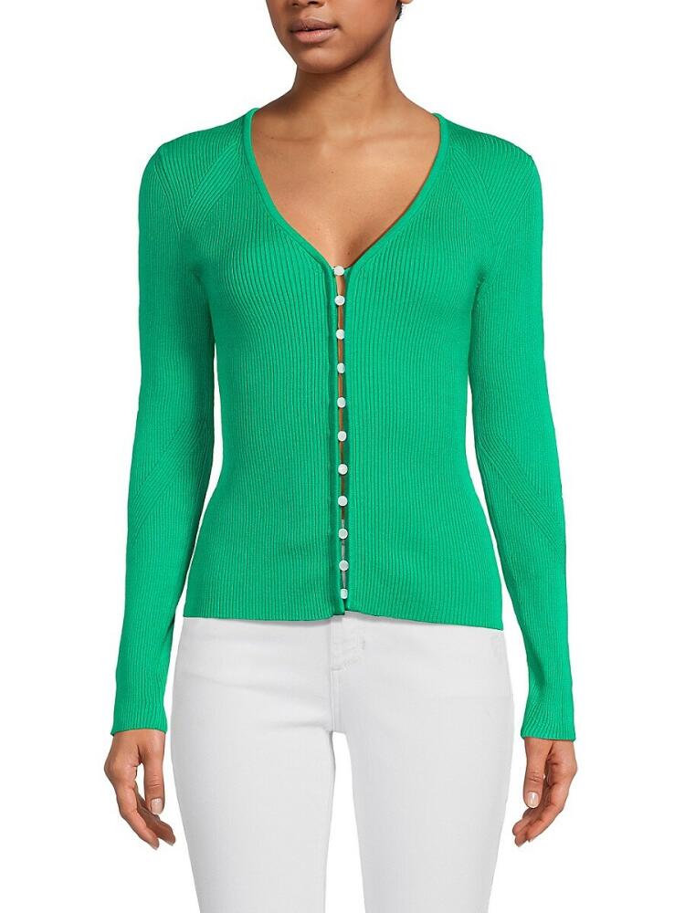 ba & sh Women's Wilam Ribbed Cardigan - Green Cover