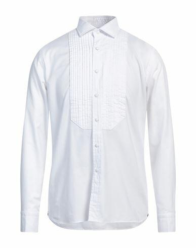 Tagliatore Man Shirt White Size 15 ¾ Cotton Cover