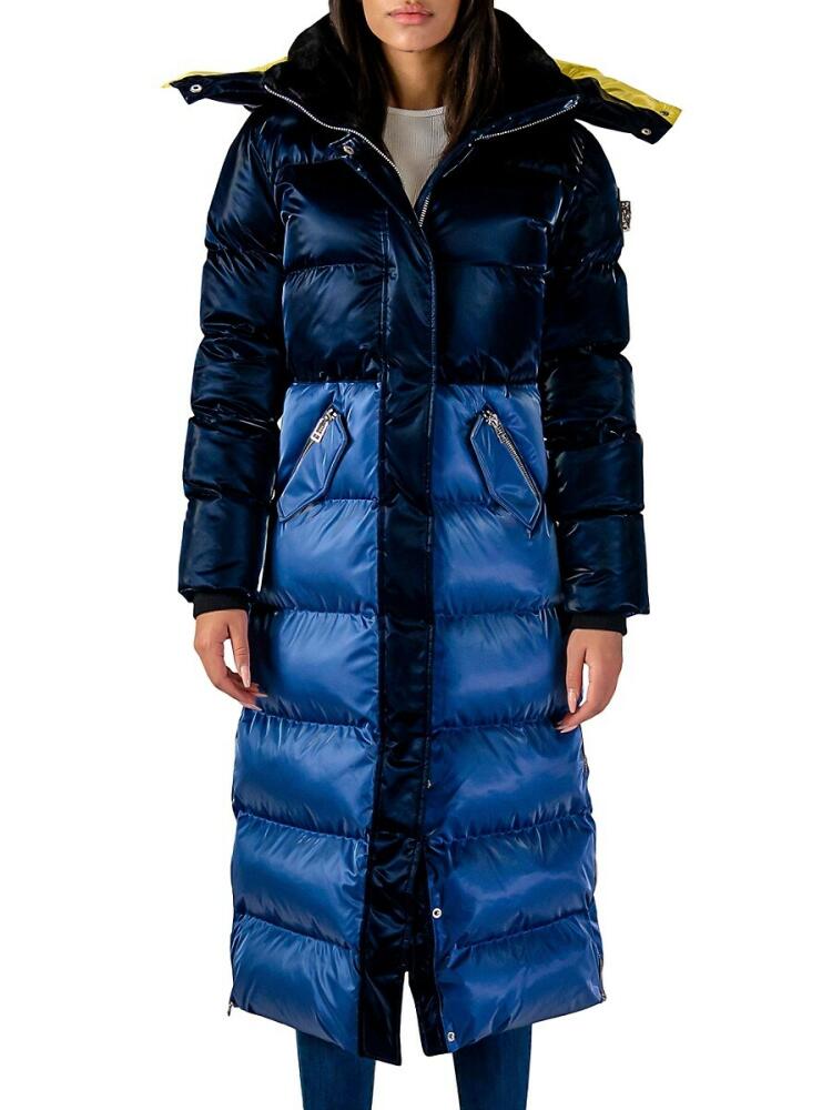 Woodpecker Women's Faux Fur Longline Puffer Parka - All Wet Blue Cover