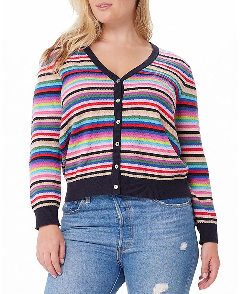 Minnie Rose Cotton Weekend Stripe Cardigan Cover