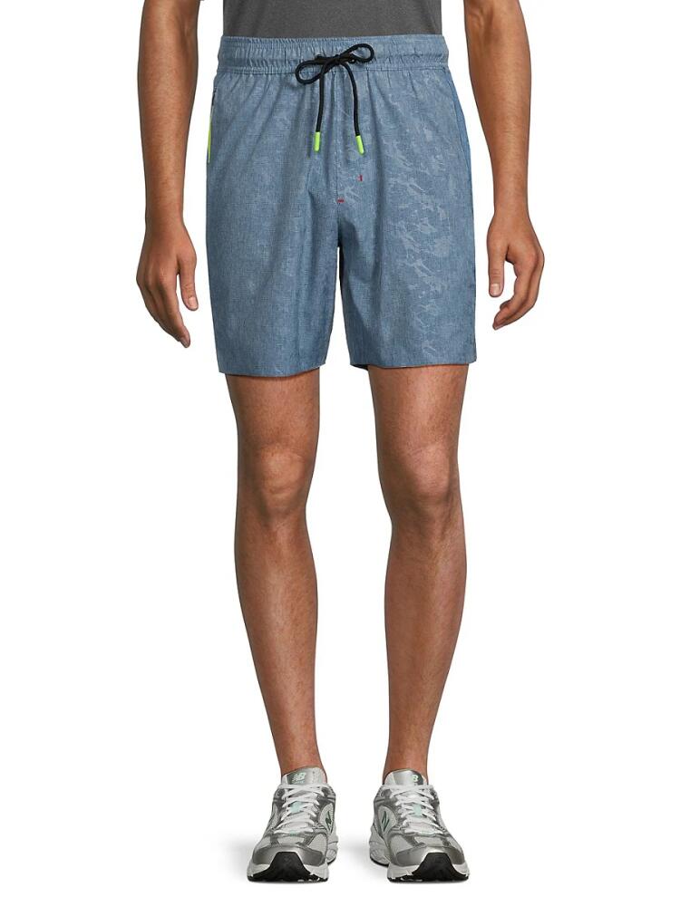 Avalanche Men's Logo Camo Shorts - Blue Cover