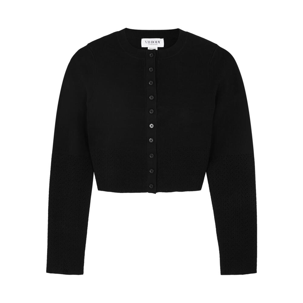 Victoria Beckham VB Body Black Stretch-knit Cardigan Cover