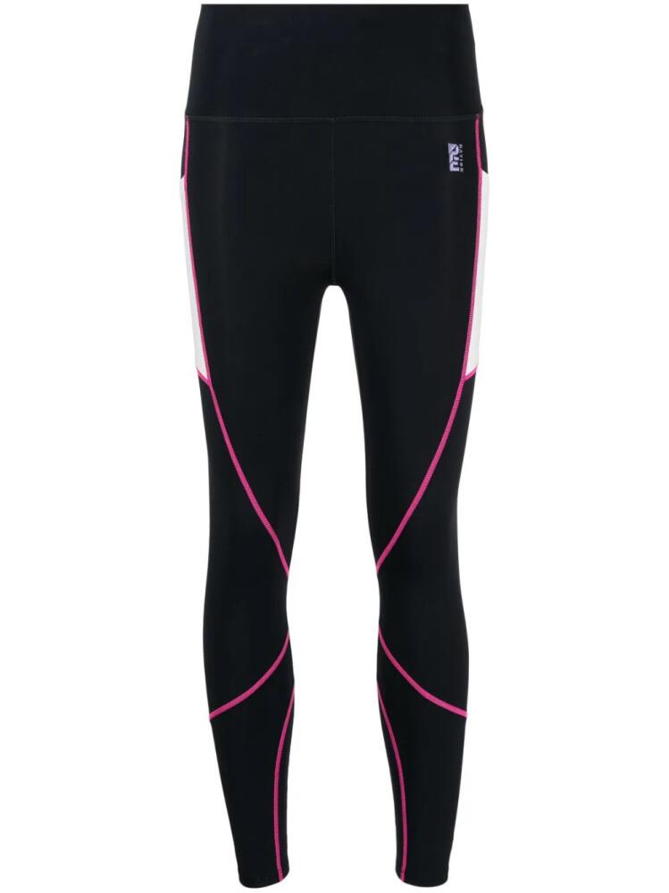 P.E Nation contrast-stitching leggings - Black Cover