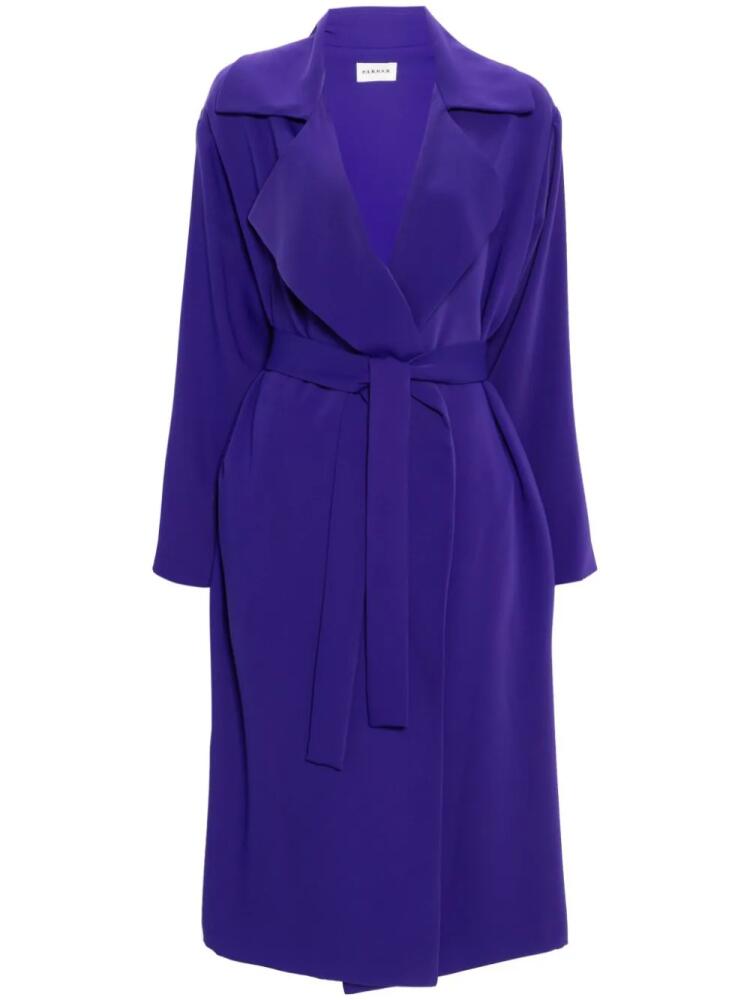 P.A.R.O.S.H. Cady satin finish trench coat - Purple Cover