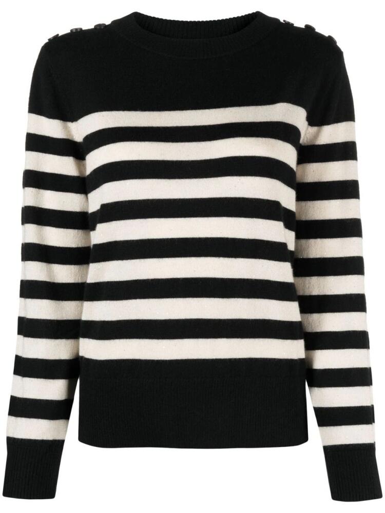 Max & Moi cashmere striped jumper - Black Cover