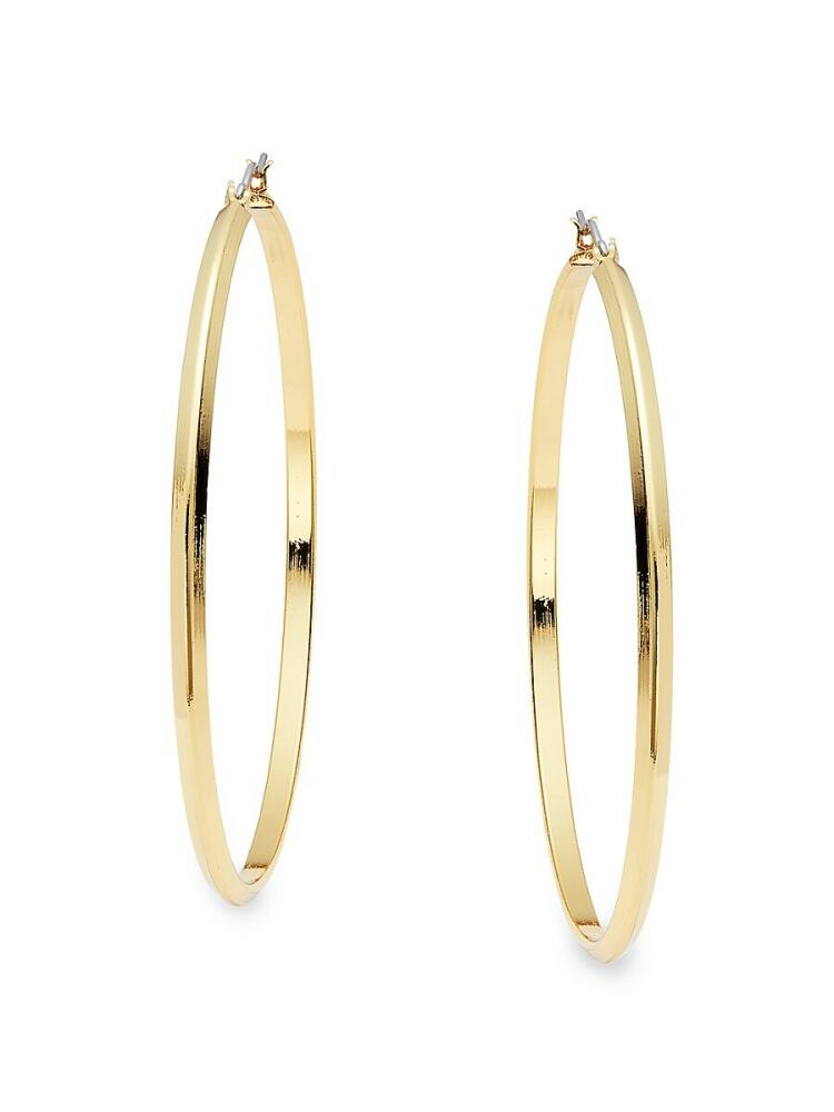 AVA & AIDEN Women's 12K Goldplated Hoop Earrings Cover