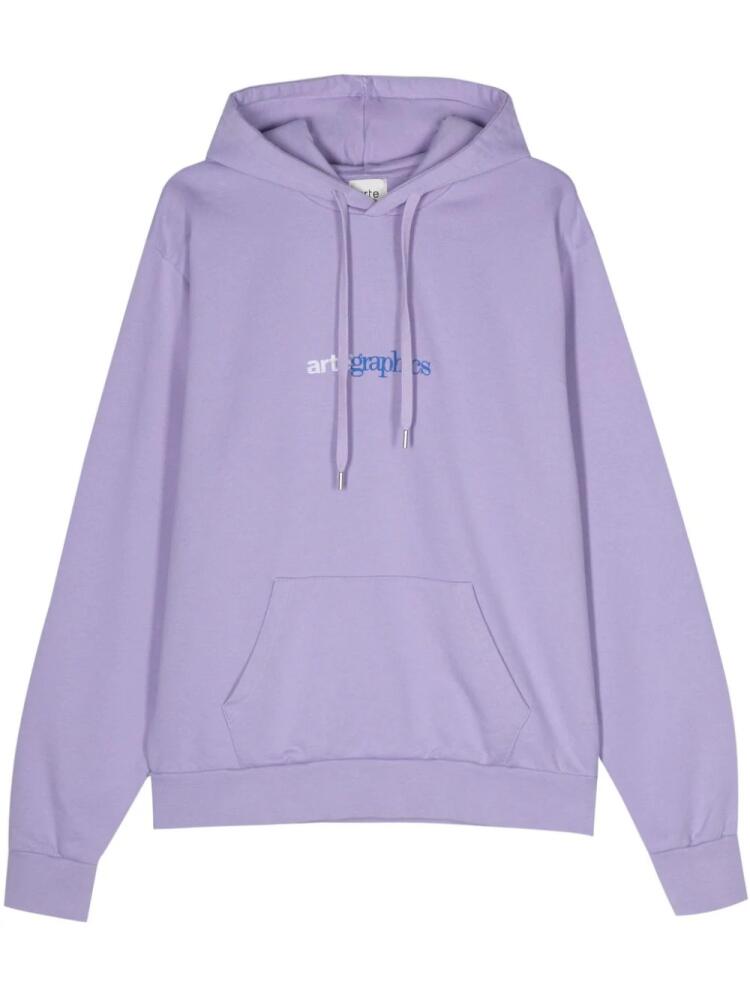 ARTE Harmon embroidered-logo hoodie - Purple Cover