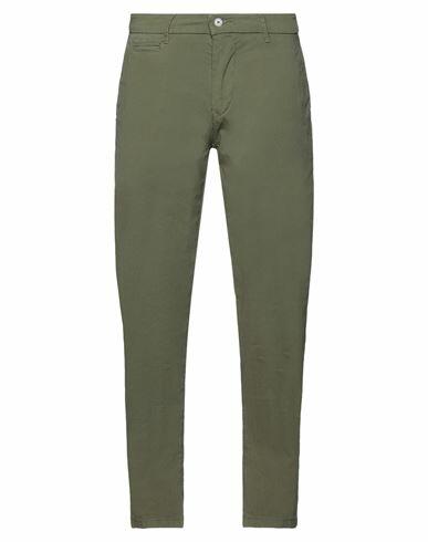 0/zero Construction Man Pants Military green Cotton, Elastane Cover