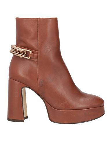 Bruno Premi Woman Ankle boots Brown Soft Leather Cover