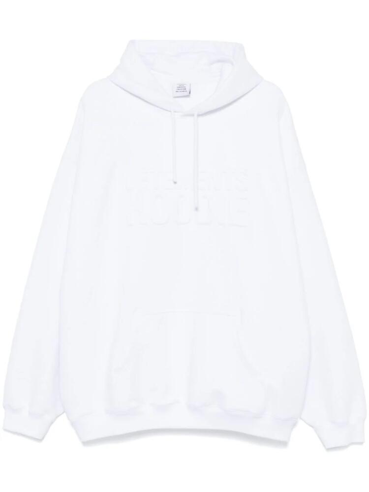 VETEMENTS logo-embossed hoodie - White Cover