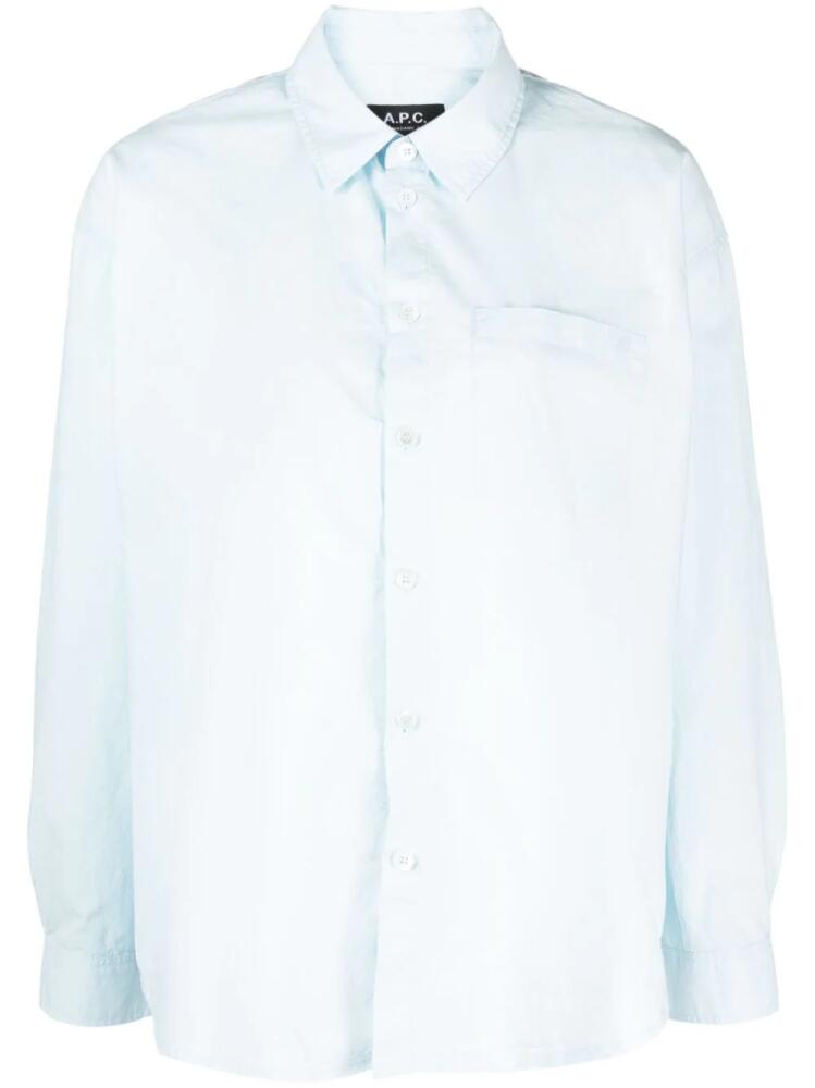 A.P.C. long-sleeve button-fastening shirt - Blue Cover