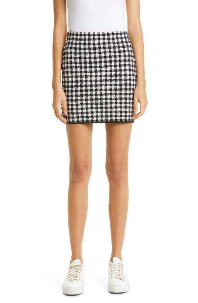 ATM Anthony Thomas Melillo Gingham Jacquard Minskirt in Black/White Cover