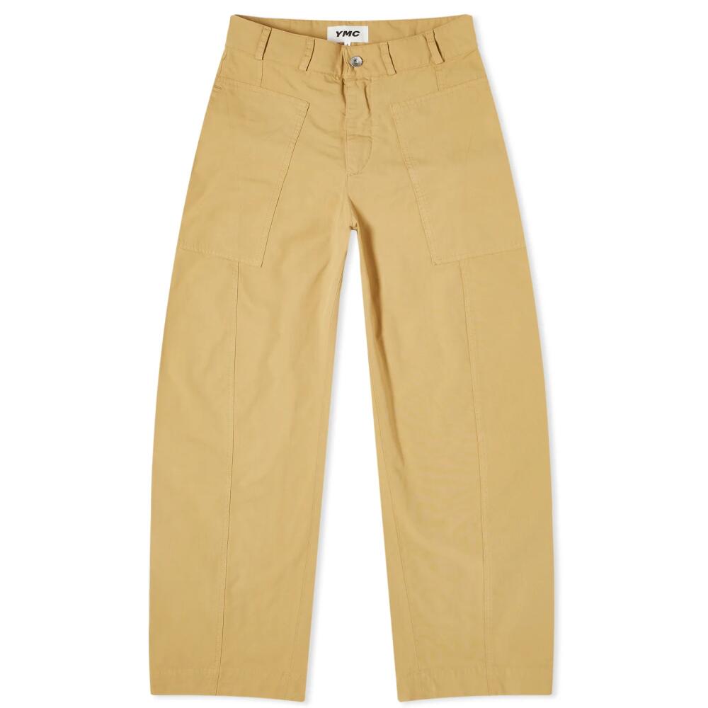 YMC Women's Peggy Garment Dyed Trousers in Sand Cover