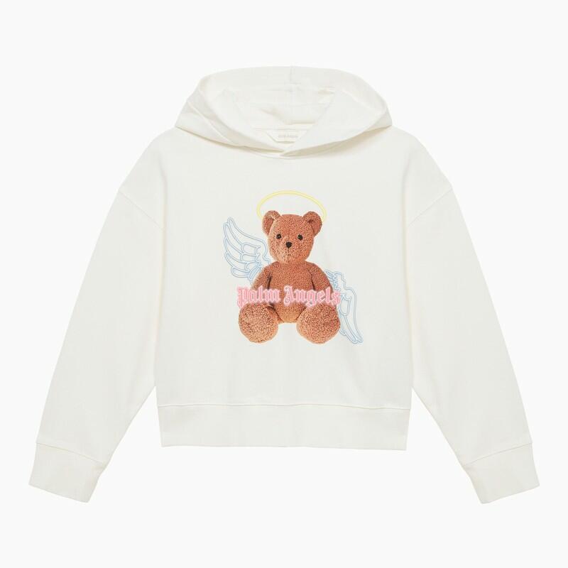 Palm Angels White cotton sweatshirt with print Cover