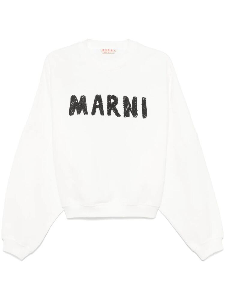 Marni logo-print sweatshirt - White Cover