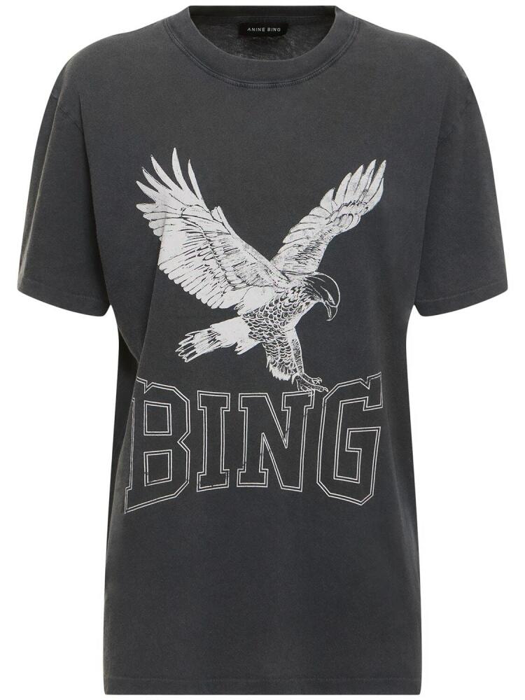 ANINE BING Lili Retro Eagle Cotton Jersey T-shirt Cover