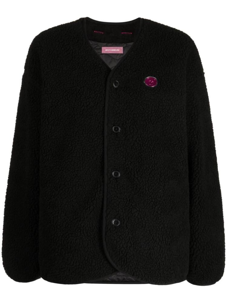 AAPE BY *A BATHING APE® button-down sherpa jacket - Black Cover