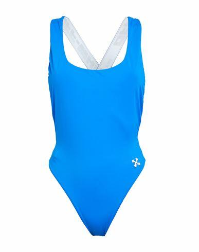 Off-white Woman One-piece swimsuit Azure Polyester, Elastane Cover