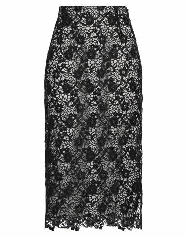 Erika Cavallini Woman Midi skirt Black Polyester, Acetate, Silk Cover