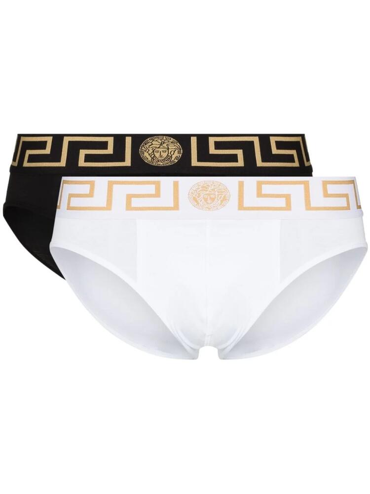 Versace Greca Border briefs (pack of two) - Black Cover