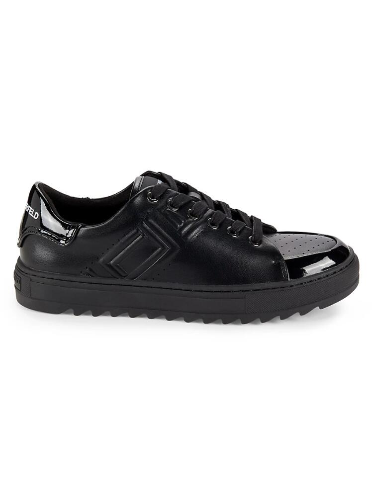 Karl Lagerfeld Paris Men's Leather Sneakers - Black Cover