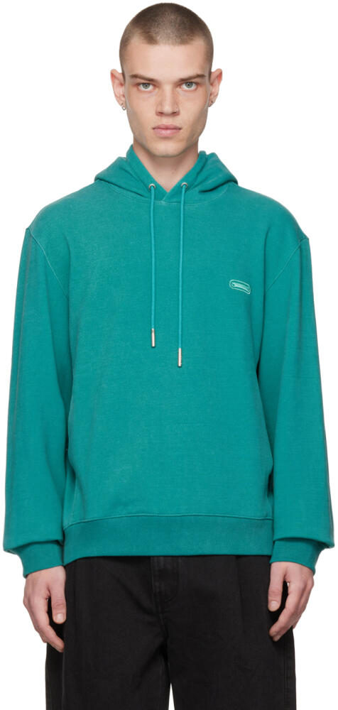 Solid Homme Green Embroidered Hoodie Cover