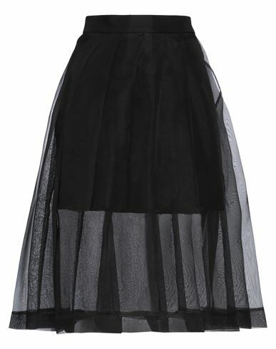 Undercover Woman Midi skirt Black Wool, Polyester Cover