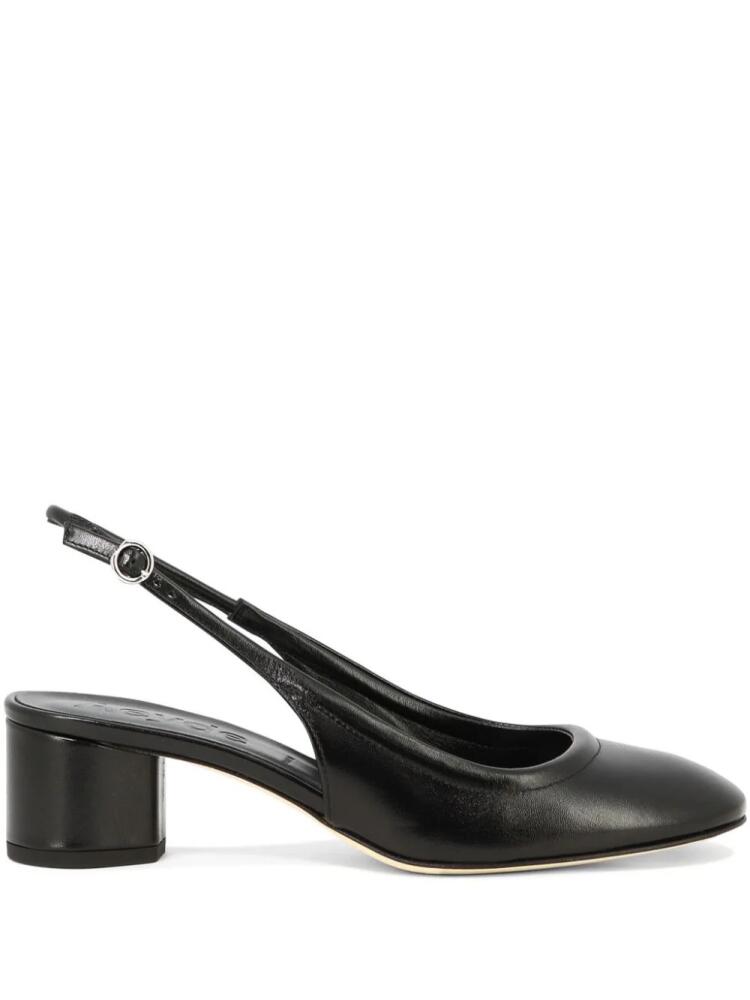 Aeyde Romy 55mm leather pumps - Black Cover